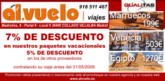 Cup&oacute;n Descuento Madrid Agencia de Viajes 7% de descuento Al.vuelo.es