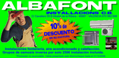 Cup&oacute;n Descuento Valencia Fontaner&iacute;a Albafont Aire Acondicionado. 