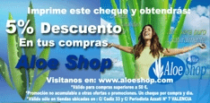 Cup&oacute;n Descuento Valencia Aloe Shop Tienda Aloe Vera