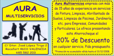 Cup&oacute;n Descuento Valencia Multiservicios Aura 