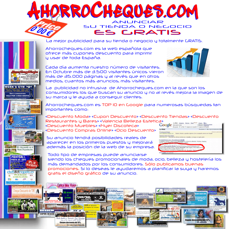 anunciese en Ahorrocheques.com