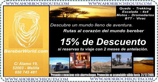 Cup&oacute;n Descuento Viajes Aventura Bereberworld.com