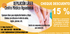 Cup&oacute;n Descuento Depilaci&oacute;n Laser Almer&iacute;a Centro M&eacute;dico Aguadulce 15% 