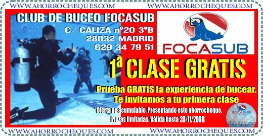 1&ordf; Clase Gratis Club de Buceo Focasub Madrid