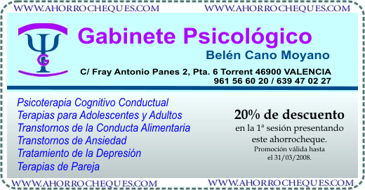 Cup&oacute;n Descuento Valencia Medicina y Salud Gabinete Psicol&oacute;gico Torrent