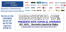 Cup&oacute;n Descuento Grupomarc Service Reparaci&oacute;n Electrodom&eacute;stico