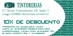 Cup&oacute;n Descuento Tintorer&iacute;a I & M Lugo