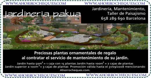 Cheque Regalo Jardineria Pakua Paisajismo Barcelona