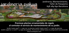 Cheque Regalo Jardineria Pakua Paisajismo Barcelona
