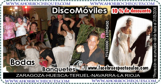 La Cebra Espectaculos cheque 10% descuento en Discos M&oacute;viles