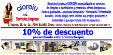 Cup&oacute;n Descuento Servicios de Limpieza Girona Cioroiu Blanes Gerona