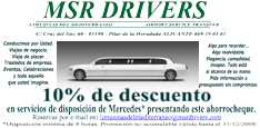Cup&oacute;n descuento Alquiler de limusinas Alicante MSR Drivers