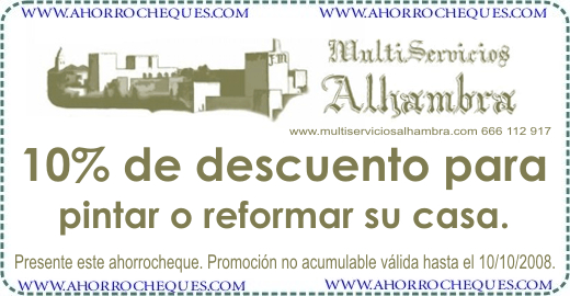 Cup&oacute;n Descuento Multiservicios Alhambra M&aacute;laga