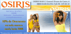 Cup&oacute;n Descuento Moda Ba&ntilde;o Barcelona Osiris Mar Ba&ntilde;adores