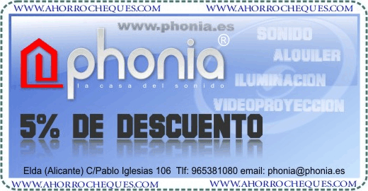 Cheque Descuento 5% Phonia
