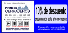 Cup&oacute;n Descuento Cerrajeros Zaragoza Pirineos Cerrajeros
