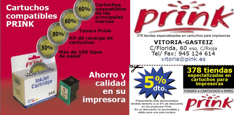Cup&oacute;n Descuento Prink Vitor&iacute;a-Gasteiz Cartuchos compatibles toners