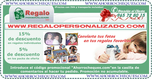 C&oacute;digo Promocinal fotoregalos regalo personalizado .com