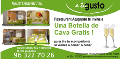 Cup&oacute;n Descuento Restaurante Valenica A tu gusto 