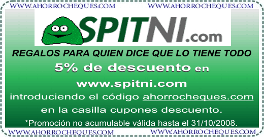 C&oacute;digo Promocinal Tienda Online de Regalos Spitni.com