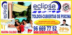 Cup&oacute;n Descuento Toldos Alicante Eclipse Cubiertas de Piscina