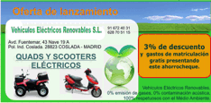Cup&oacute;n descuento motos scooter y quads el&eacute;ctricos V.E.R.