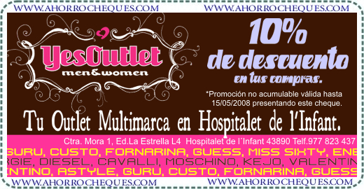 YesOutlet Moda Outlet Multimarca 10% descuento
