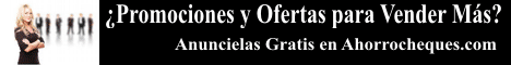 Anunciese gratis en Ahorrocheques.com